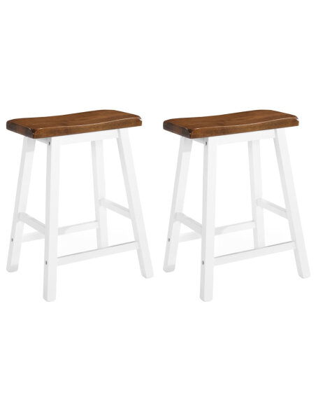 Ensemble Table mange debout Campagne avec 2 tabourets - Marron et blanc -   Ensemble Table mange debout Campagne avec 2 tabourets - Marron et blanc -