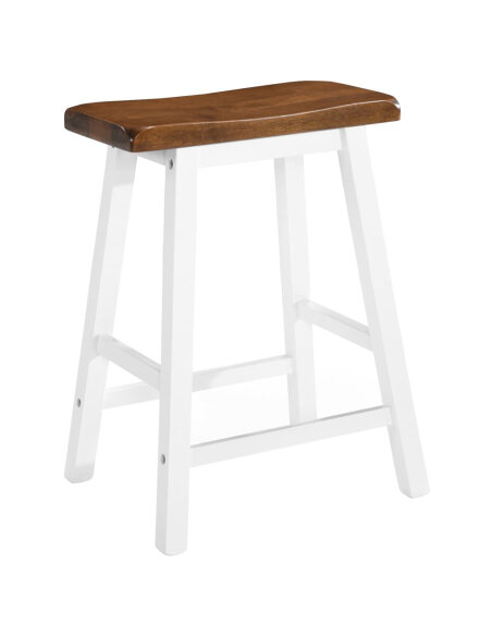 Ensemble Table mange debout Campagne avec 2 tabourets - Marron et blanc -   Ensemble Table mange debout Campagne avec 2 tabourets - Marron et blanc -
