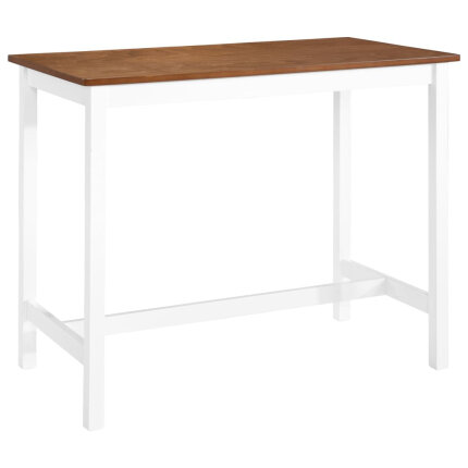 Ensemble Table mange debout Campagne avec 2 tabourets - Marron et blanc -