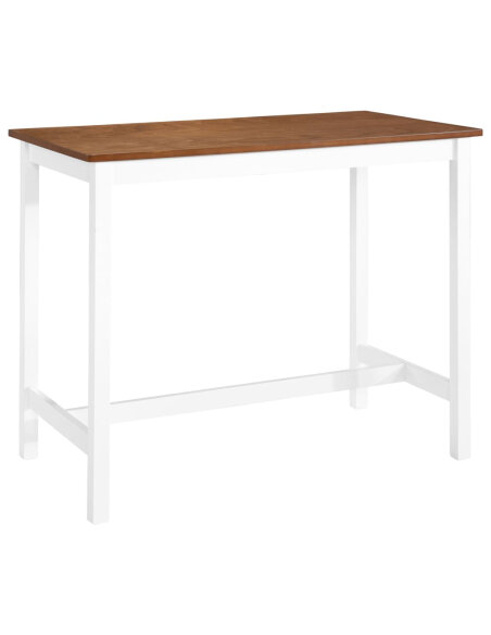 Ensemble Table mange debout Campagne avec 2 tabourets - Marron et blanc -   Ensemble Table mange debout Campagne avec 2 tabourets - Marron et blanc -