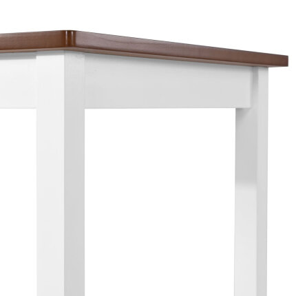 Ensemble Table mange debout Campagne avec 2 tabourets - Marron et blanc -