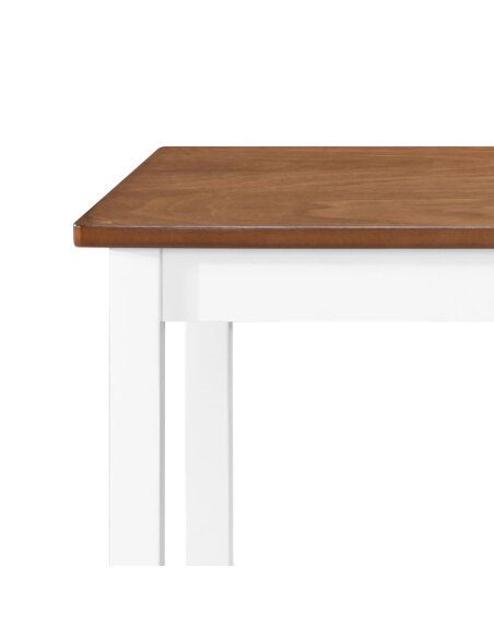 Ensemble Table mange debout Campagne avec 2 tabourets - Marron et blanc -   Ensemble Table mange debout Campagne avec 2 tabourets - Marron et blanc -