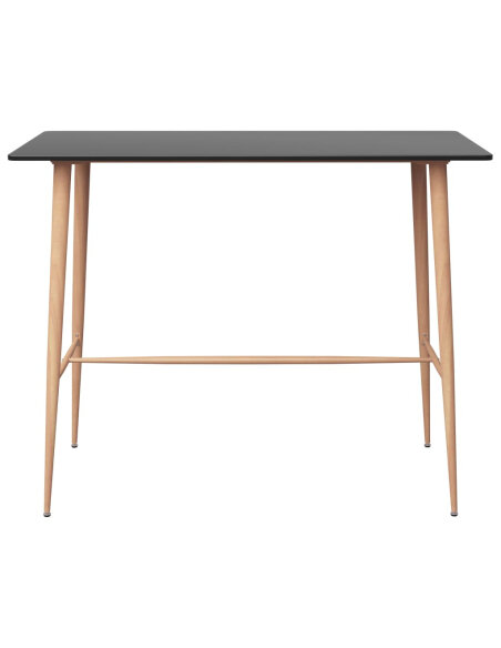 Ensemble Table mange debout Scandinave avec 6 tabourets - Noir et blanc- Bois et métal  Ensemble Table mange debout Scandinave avec 6 tabourets - Noir et blanc- Bois et métal
