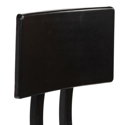 Ensemble Table mange debout Scandinave avec 4 tabourets - Noir - Métal et Bois 