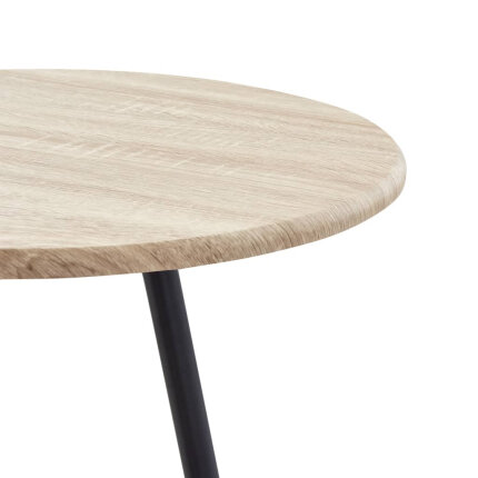 Ensemble Table mange debout Industriel avec 4 tabourets - Chêne - Bois et pied en métal