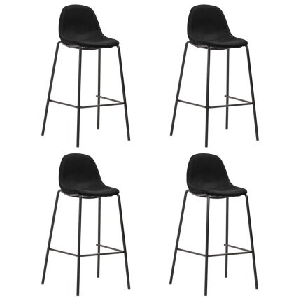 Ensemble Table mange debout Industriel avec 4 tabourets - Chêne - Bois et pied en métal
