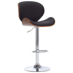 Tabouret de bar Rétro / Vintage en similicuir Noir  {attributes}
