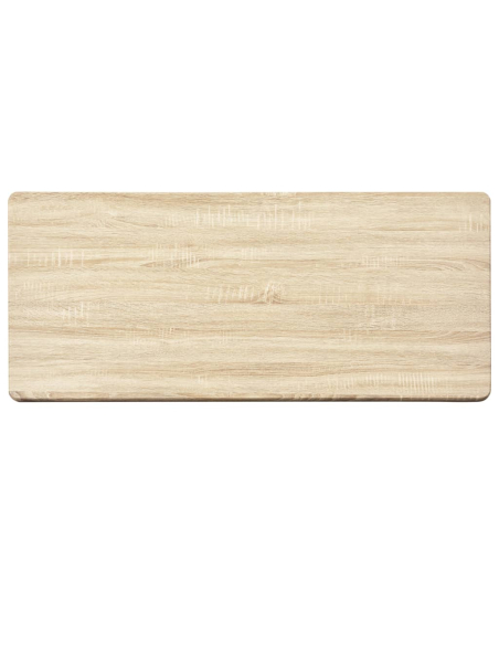 Ensemble Table mange debout Industriel avec 4 tabourets - Chêne - Bois et pied en métal 