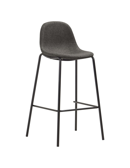Ensemble Table mange debout Industriel avec 2 tabourets - Noir - Bois et pied en métal 