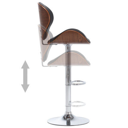 Tabouret de bar Rétro / Vintage en similicuir Noir  {attributes}