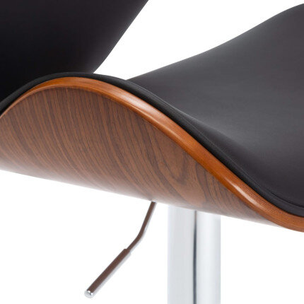 Tabouret de bar Rétro / Vintage en similicuir Noir  {attributes}