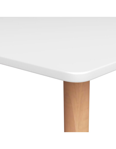 Ensemble Table mange debout Scandinave avec 2 tabourets - Blanc - Métal et Bois 