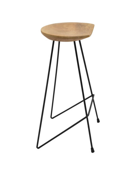 Ensemble Table mange debout Scandinave avec 2 tabourets - Blanc - Métal et Bois 