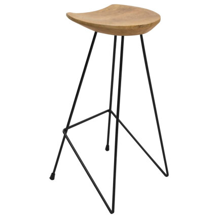 Ensemble Table mange debout Scandinave avec 2 tabourets - Blanc - Métal et Bois 