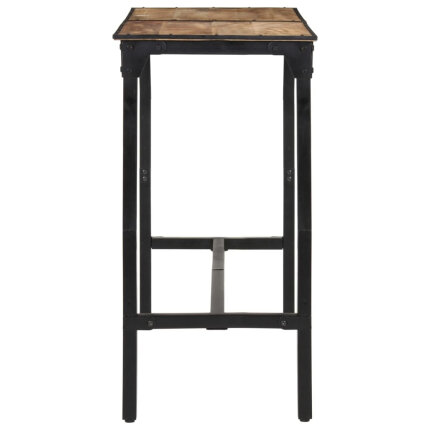Ensemble Table mange debout Industriel avec 4 tabourets Bois massif de manguier et fer 