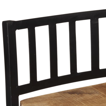 Ensemble Table mange debout Industriel avec 4 tabourets Bois massif de manguier et fer 