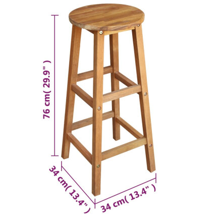 Ensemble Table mange debout Bohème avec 6 tabourets Bois massif d'acacia
