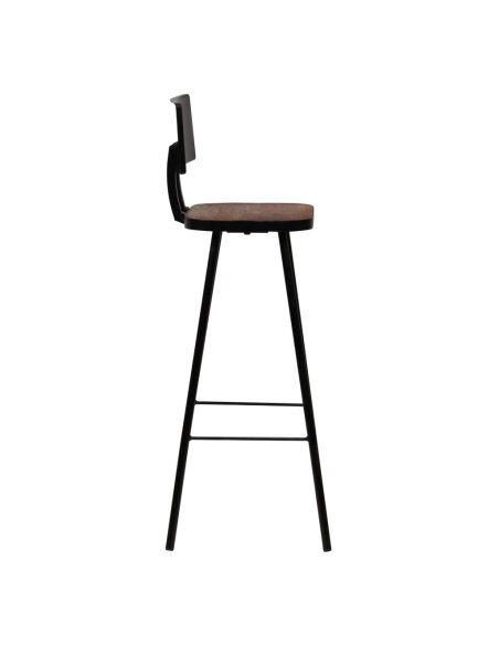 Ensemble Table mange debout Scandinave avec 4 tabourets - Blanc - Métal et Bois  Ensemble Table mange debout Scandinave avec 4 tabourets - Blanc - Métal et Bois