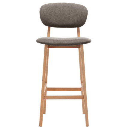 Tabourets de bar en lot de 2 en tissu Taupe