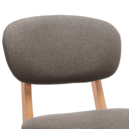 Tabourets de bar en lot de 2 en tissu Taupe