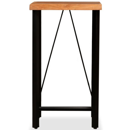 Ensemble Table mange debout Industriel avec 2 tabourets - Bois d'acacia massif et de récupération - Bois de récupération et acie