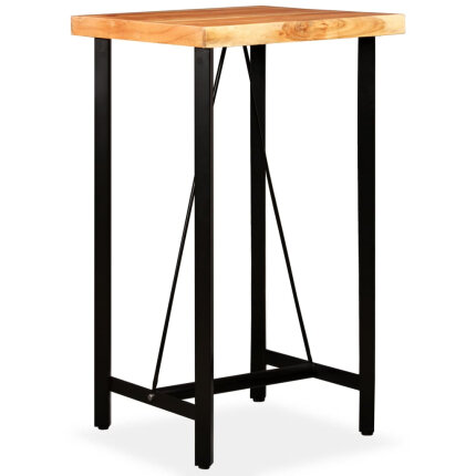 Ensemble Table mange debout Industriel avec 2 tabourets - Bois d'acacia massif et de récupération - Bois de récupération et acie