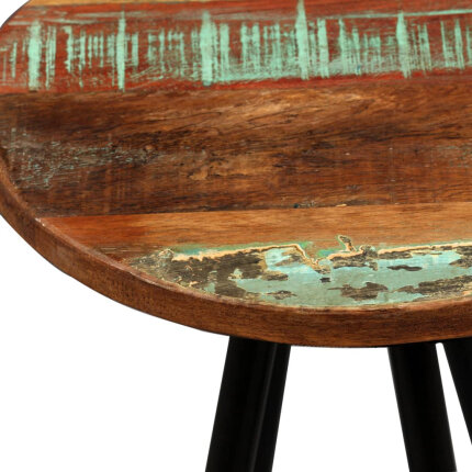 Ensemble Table mange debout Industriel avec 2 tabourets - Bois d'acacia massif et de récupération - Bois de récupération et acie