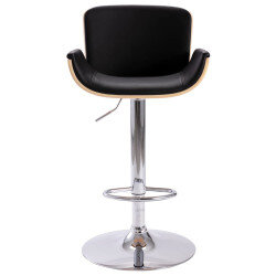Tabouret de bar Rétro / Vintage en similicuir Noir  {attributes} 2