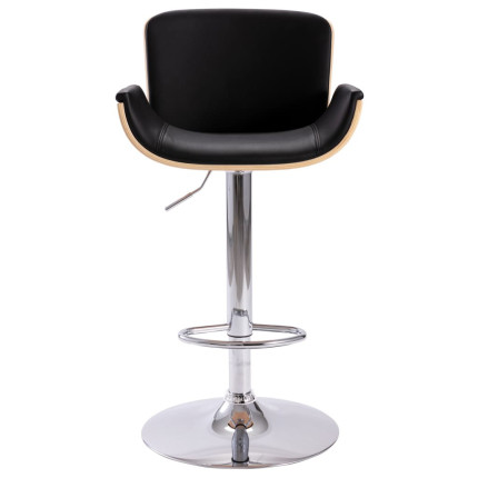 Tabouret de bar Rétro / Vintage en similicuir Noir  {attributes}