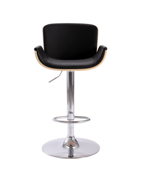 Tabouret de bar Rétro / Vintage en similicuir Noir  {attributes}