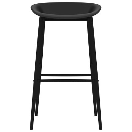 Ensemble Table mange debout Scandinave avec 4 tabourets - Noir - Bois et métal 