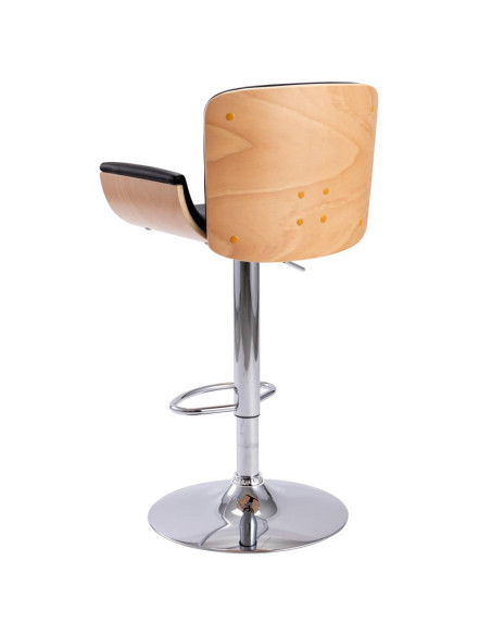 Tabouret de bar Rétro / Vintage en similicuir Noir  {attributes}