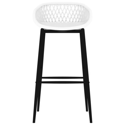 Ensemble Table mange debout Scandinave avec 4 tabourets - Blanc - Bois et métal 