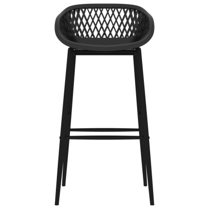 Ensemble Table mange debout Industriel avec 4 tabourets - Noir - Bois et métal