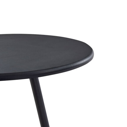 Ensemble Table mange debout Industriel avec 4 tabourets - Noir - Bois et pied en métal