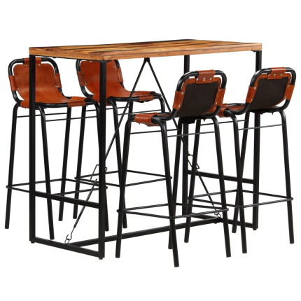 Ensemble Table mange debout Industriel avec 4 tabourets  