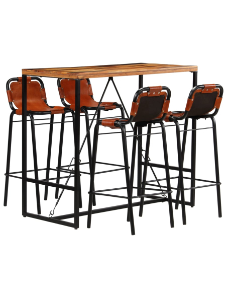 Ensemble Table mange debout Industriel avec 4 tabourets  