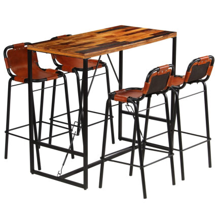Ensemble Table mange debout Industriel avec 4 tabourets  