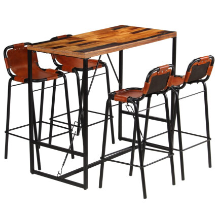 Ensemble Table mange debout Industriel avec 4 tabourets  