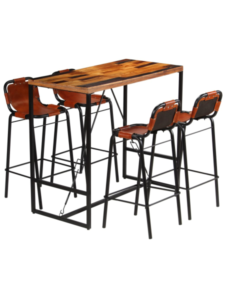Ensemble Table mange debout Industriel avec 4 tabourets  