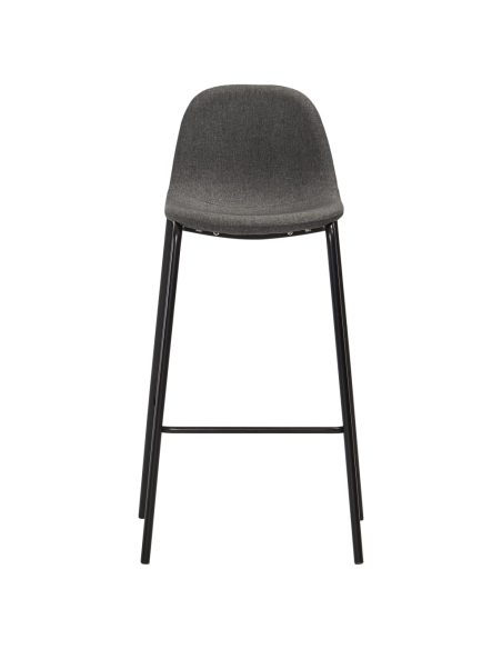 Ensemble Table mange debout Industriel avec 4 tabourets - Blanc - Bois et pied en métal 