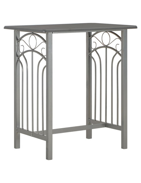 Ensemble Table mange debout Campagne avec 2 tabourets - Anthracite et gris - Bois & Acier  Ensemble Table mange debout Campagne avec 2 tabourets - Anthracite et gris - Bois & Acier