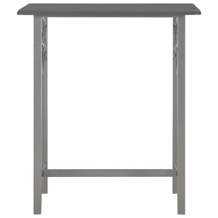 Ensemble Table mange debout Campagne avec 2 tabourets - Anthracite et gris - Bois & Acier