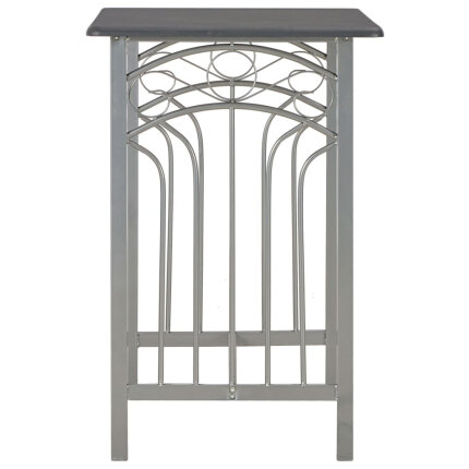 Ensemble Table mange debout Campagne avec 2 tabourets - Anthracite et gris - Bois & Acier