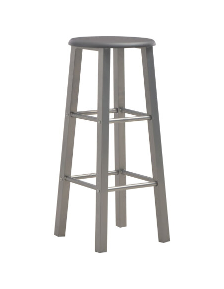 Ensemble Table mange debout Campagne avec 2 tabourets - Anthracite et gris - Bois & Acier  Ensemble Table mange debout Campagne avec 2 tabourets - Anthracite et gris - Bois & Acier