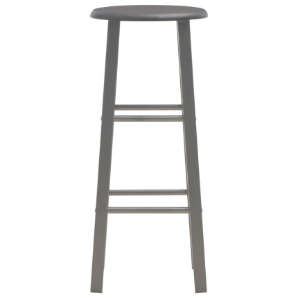 Ensemble Table mange debout Campagne avec 2 tabourets - Anthracite et gris - Bois & Acier