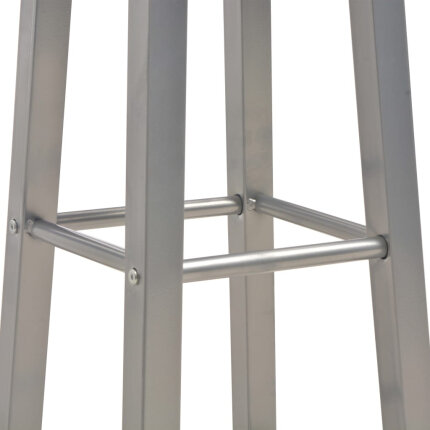 Ensemble Table mange debout Campagne avec 2 tabourets - Anthracite et gris - Bois & Acier