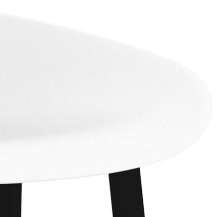 Ensemble Table mange debout Scandinave avec 4 tabourets - Blanc - Bois et métal