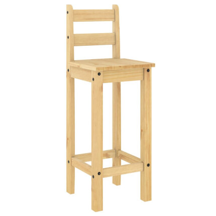 Ensemble Table mange debout Campagne avec 4 tabourets Bois massif de pin 