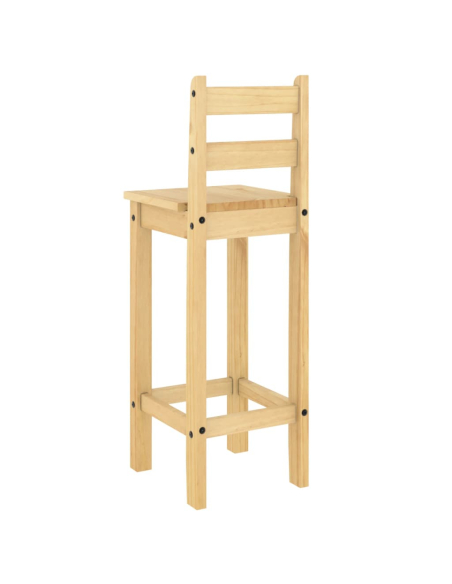 Ensemble Table mange debout Campagne avec 4 tabourets Bois massif de pin 